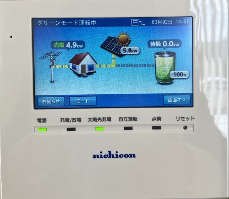 蓄電池稼働