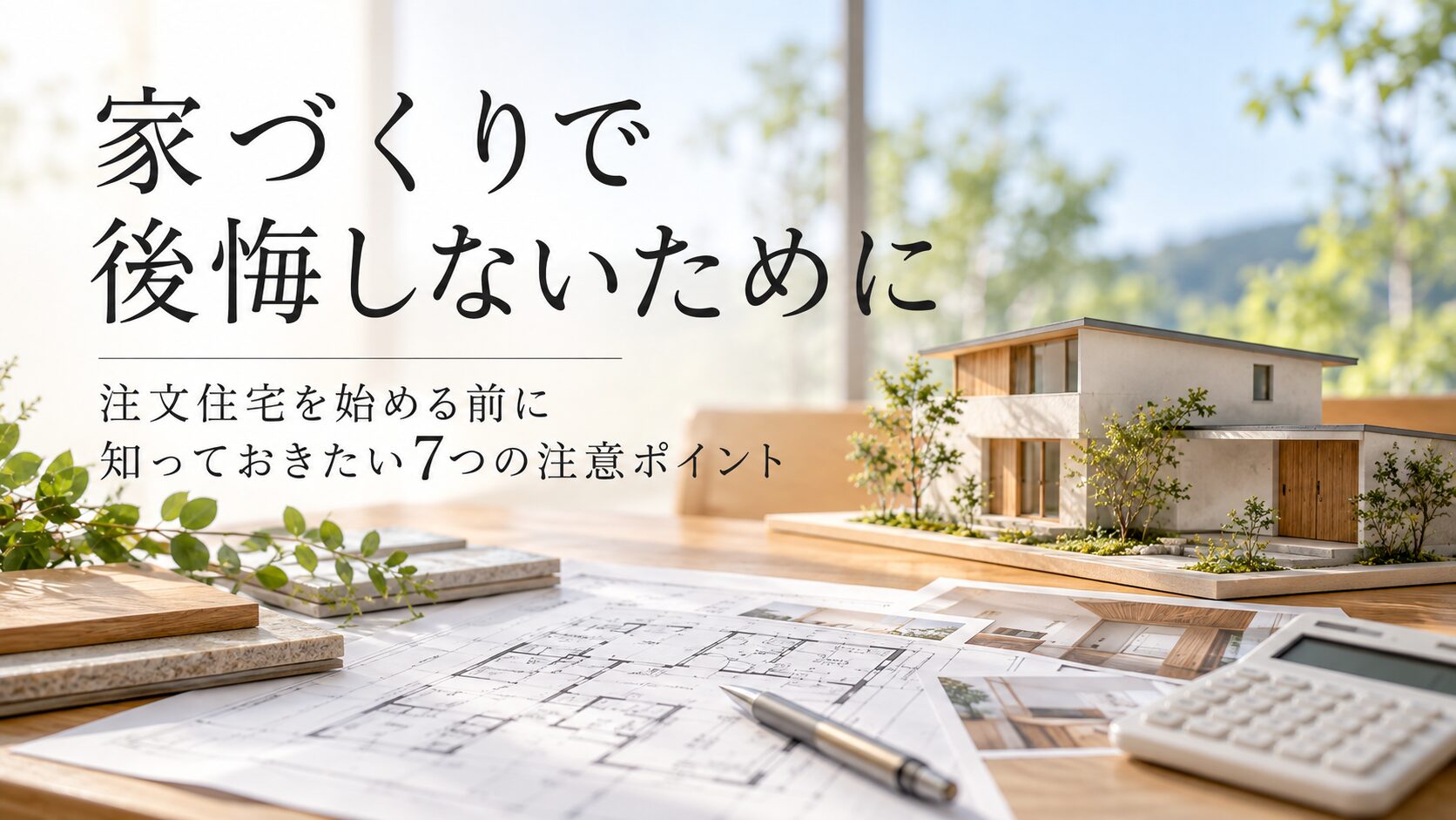 「家づくりで後悔しないために｜注文住宅を始める前に知っておきたい7つの注意ポイント」